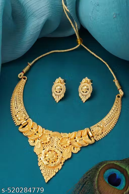 Low Waight Gold plate imitation jewellery set